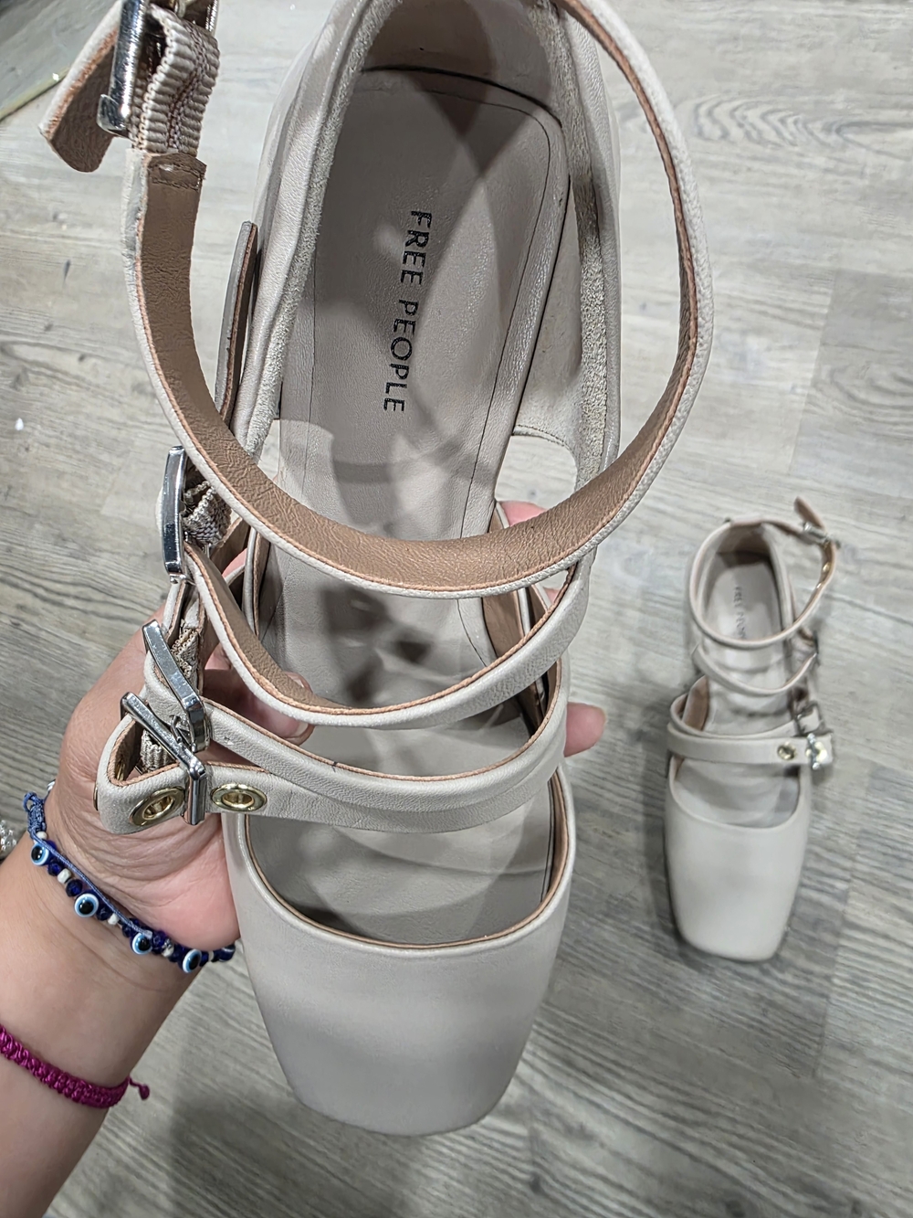 Free People Hart Flat in the beige/cafe colorway - Picture 4 of 9